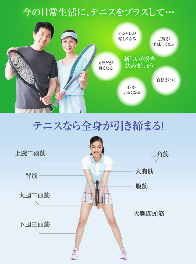 テニスなら全身が引き締まる！